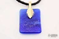 Dichroic Glass Necklace - Lady Skull