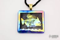 Dichroic Glass Necklace - Piranha