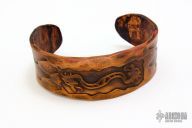 Double Dragon Copper Cuff Bracelet