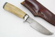 Drop Point Fixed Blade - Damascus