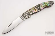 Engraved Abalone Lockback