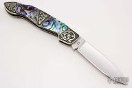 Engraved Abalone Lockback
