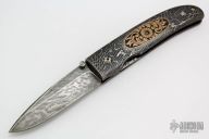 Engraved Damascus Folder