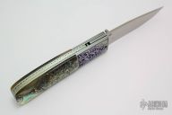 Engraved Linerlock - Titanium/Abalone