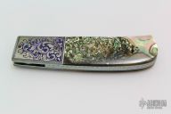 Engraved Linerlock - Titanium/Abalone