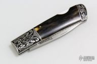 Engraved Lockback Folder - Mammoth Ivory