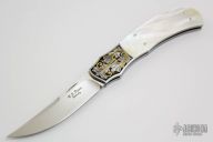 Engraved Pearl Lockback