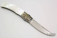 Engraved Pearl Lockback