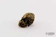 Engraved Skull Concho - Brass