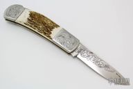 Engraved Stag Lockback