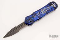 Excalibur OTF - Blue Tactical Serrated