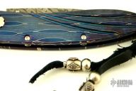 B05-Indigo - LE Indigo Damascus Button Folder (S/N #10)