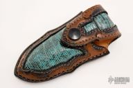 Folding Knife Sheath w/ Snakeskin