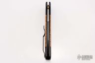 Godfather 906 - Black Handle / Maple Burl Inlay / Satin Plain Edge