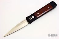 Godfather 906-C - Black Handle / Cocobolo Inlay / Satin Plain Edge