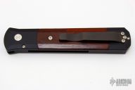 Godfather 906-C - Black Handle / Cocobolo Inlay / Satin Plain Edge
