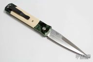 Godfather 910 E.J. - Emerald Jazz Handle / Ivory Micarta Inlays / Satin Blade