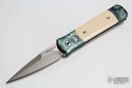 Godson 710 E.J. - Emerald Jazz Handle / Ivory Micarta Inlays / Satin Blade