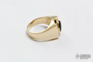 Gold and Black Sapphire Ring