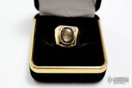 Gold and Black Sapphire Ring