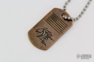 Hinderer/American Flag Dog Tag