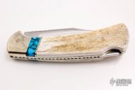 Custom Buck Lockback - Wilde Bill Cody Wolf Spirit Series