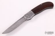 Damascus Engraved Scale Release Auto  