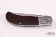 Damascus Engraved Scale Release Auto  