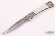 Engraved Mother Of Pearl Lockback