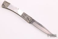 Engraved Mother Of Pearl Lockback