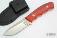 K-19 Professional Skinner - Red Linen Micarta