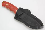 K-19 Professional Skinner - Red Linen Micarta