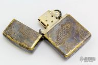 KOF  zippo  京 1500個限定！New島唄 ZIPPO 河豚 ライター 河豚灰皿セット