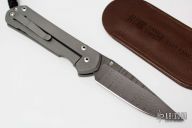 Large Sebenza 21 - Unique Graphic / Damascus Blade