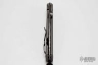 Large Sebenza 21 - Unique Graphic / Damascus Blade