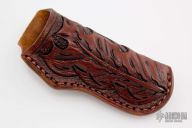 Leather Belt Sheath - Hand Tooled