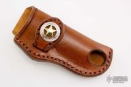 Leather Belt Sheath with Concho
