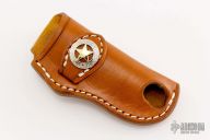 Leather Belt Sheath with Concho