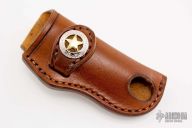 Leather Belt Sheath with Concho