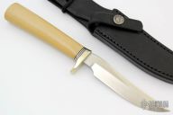 Model 7-4 - Bone Linen Micarta w/ Compass