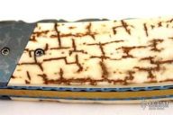 Model LLF - Damascus & Mammoth Bark Linerlock