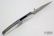 Raindrop Linerlock - Damascus & Pearl