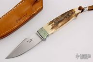 Raised Clip Point Fixed Blade - Mammoth Ivory