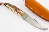 Raised Clip Point Fixed Blade - Mammoth Ivory
