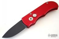 RUNT 108 - Red Handle / Black Blade / Plain Edge