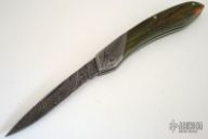 Damascus & Giraffe Bone Slipjoint