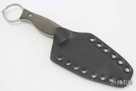 Ringed Fixed Blade - Green Linen Micarta