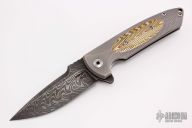 Rockeye Flipper - Damascus and Mokume