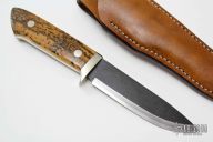 Sheath Knife - Mammoth Ivory Handle by Moriya