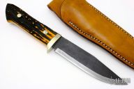 Sheath Knife - Stag Handle by Moriya